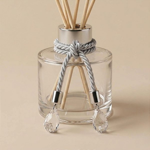 Cordão Decorativo Com Pingente Gota - Prata Com Prata - 33,5cm - 1 unidade - Rizzo