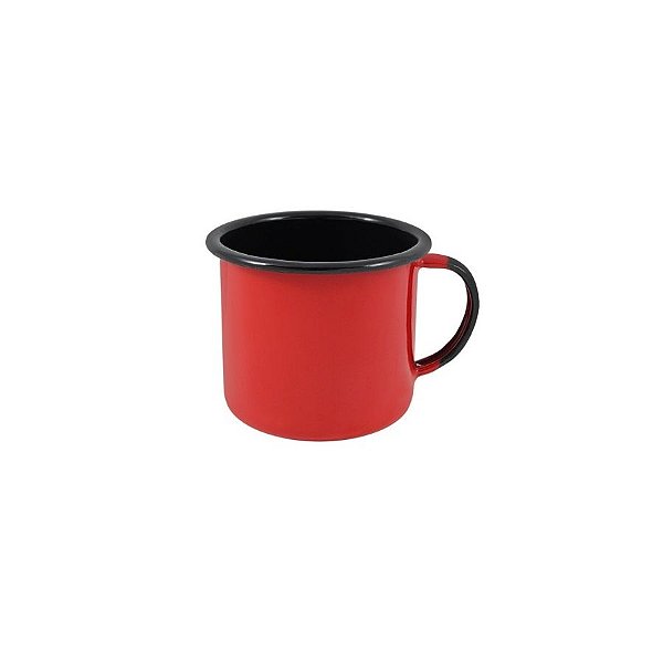 Caneca Esmaltada 06 - Vermelho - 160ml - 6x6cm - 1 unidade - Rizzo