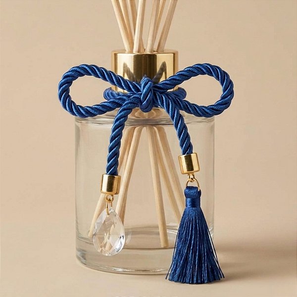 Cordão Decorativo - Azul Pingente Gota e Pompom - 32cm - 1 unidade - Rizzo