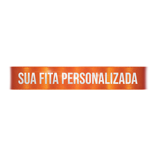Fita de Cetim Personalizada CFS005 - 22mm X 45metros - Laranja 066 - 01 Unidade - Progresso - Rizzo