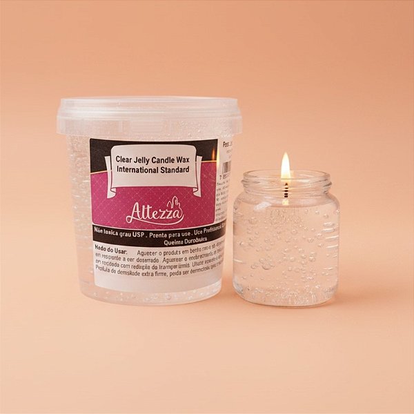 Cera Gel Cristal Transparente Padrão Internacional Para Vela - 390g - 1 unidade - Rizzo