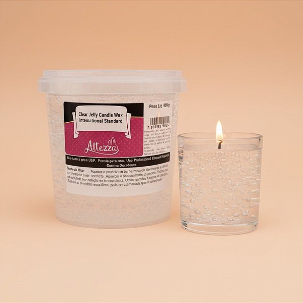 Cera Gel Cristal Transparente Padrão Internacional Para Vela - 900g - 1 unidade - Rizzo