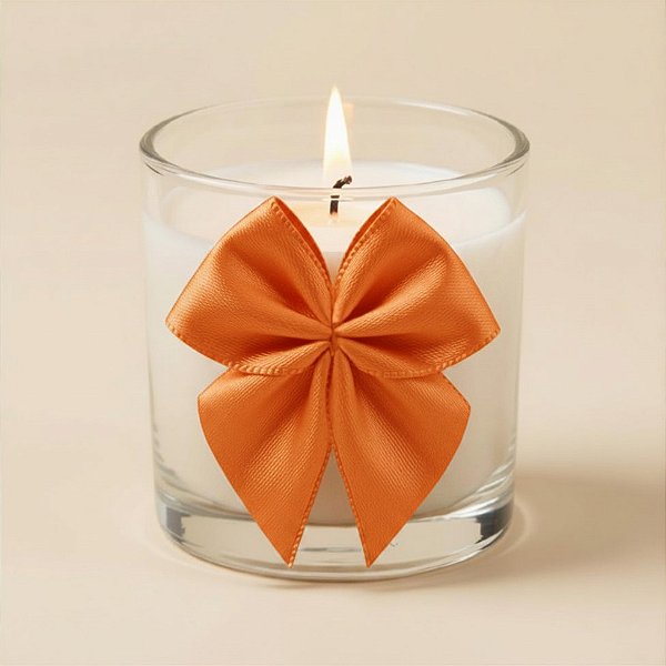 Lacinho de Fita de Cetim Laranja 38mm - 7,6cm - Cor 066 - 6 unidades - Progresso - Rizzo