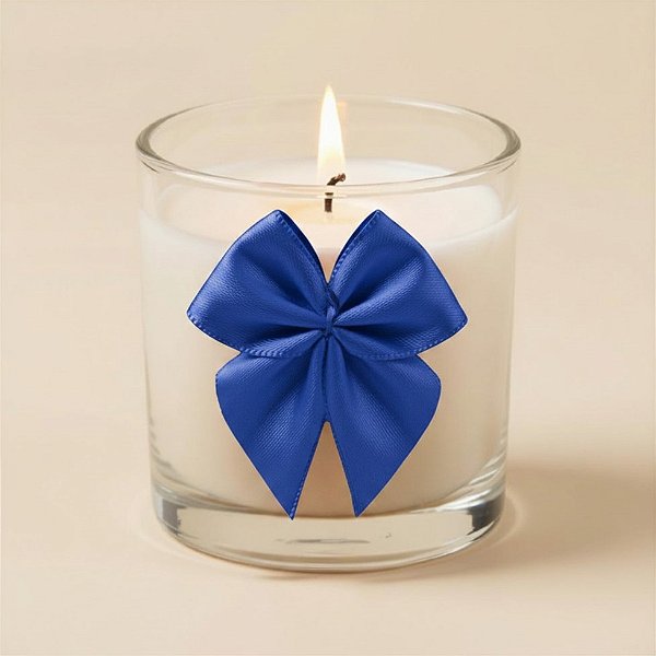 Lacinho de Fita de Cetim Azul Royal 22mm - 5cm - Cor 214 - 12 unidades - Progresso - Rizzo