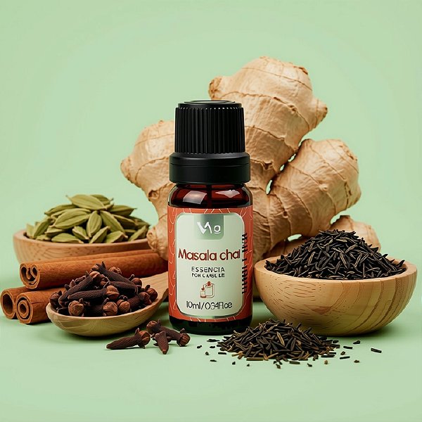 Essência Para Vela de Areia - Masala Chai - 10ml - 1 unidade - Vya - Rizzo