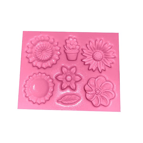 Molde de Silicone Folha Vaso Margarida S1416 - 1 unidade - Molds Planet - Rizzo