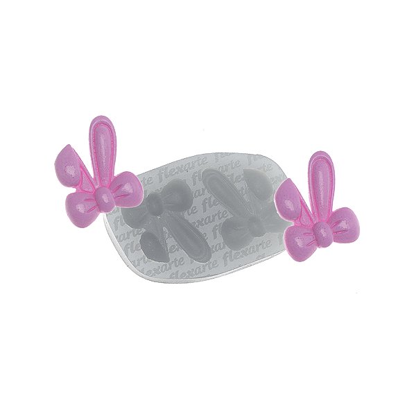 Molde de silicone Dupla de Orelhas de Coelho com Laço Ref. 819 - 1 unidade - Flex Arte - Rizzo