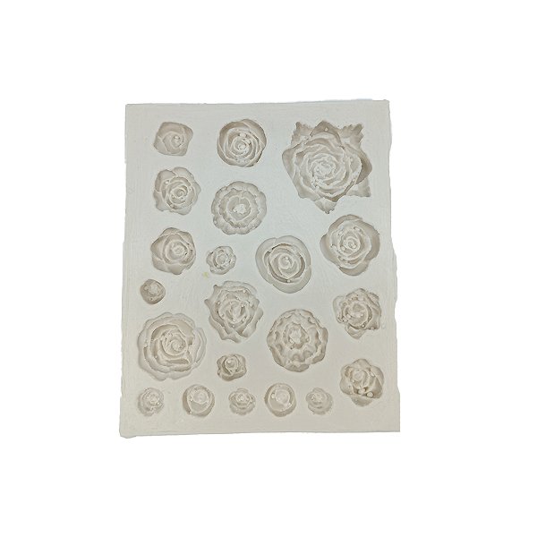 Molde de Silicone Cód. 2479 - 21 Modelos de Flores - 1 unidade - Mazulli - Rizzo