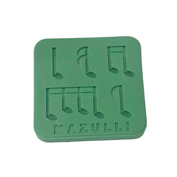 Molde de Silicone Cód. 2333 - Notas Musicais - 1 unidade - Mazulli - Rizzo