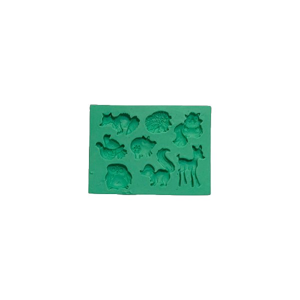 Molde de Silicone Cód. 1838 - Mini Bichinhos da Selva - 1 unidade - Mazulli - Rizzo