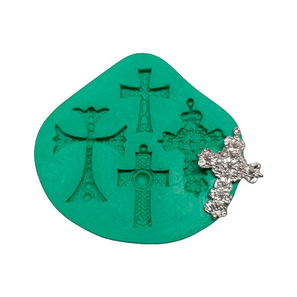 Molde de Silicone Cód. 1608 - Crucifixos - 1 unidade - Mazulli - Rizzo