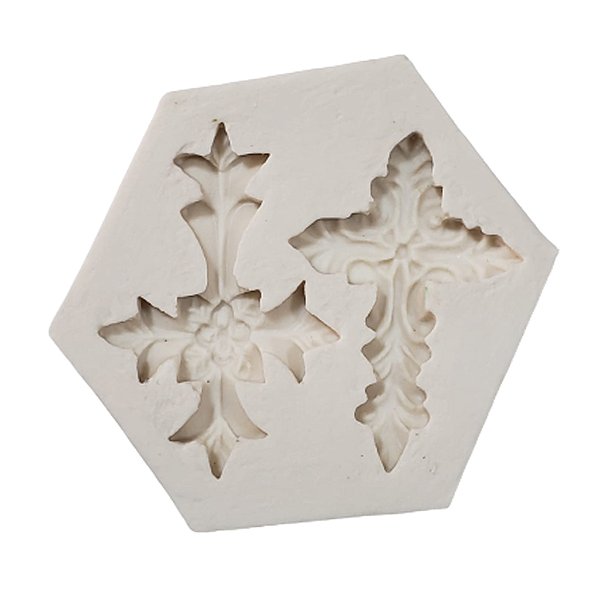 Molde De Silicone - 1613 - Par De Cruz - 1 unidade - Mazulli - Rizzo