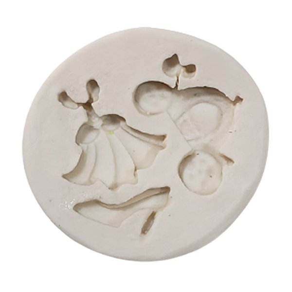 Molde De Silicone - 1623 - Kit Princesa Mini - 1 unidade - Mazulli - Rizzo