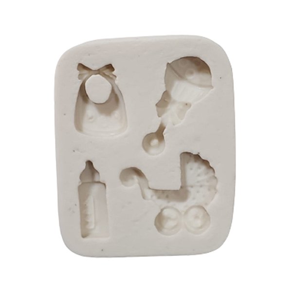 Molde De Silicone - 1679 - Kit Bebe - 1 unidade - Mazulli - Rizzo