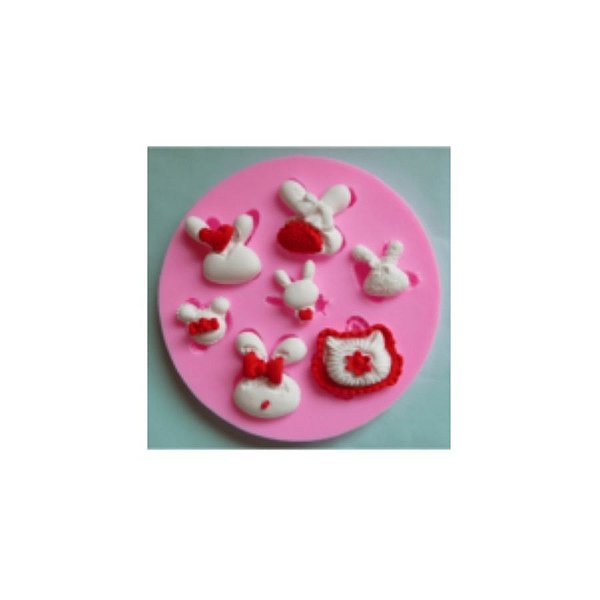 Molde de Silicone Coelhinhos P32 Molds Planet Rizzo Confeitaria