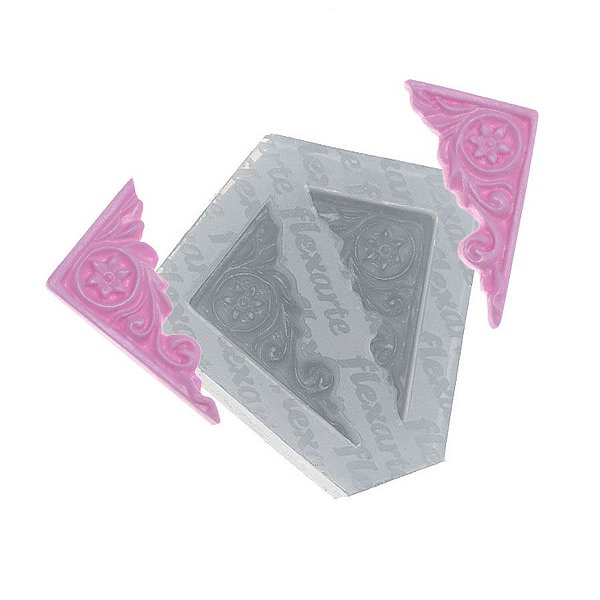 Molde de Silicone Par de Cantoneiras Pequenas  Ref. 433 Flexarte ​