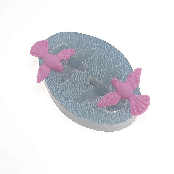Molde de silicone Pombos pequenos Ref. 356 Flexarte