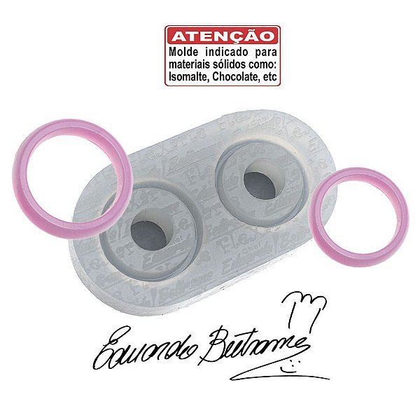 Molde de silicone Par de Alianças Ref. 69 Flexarte