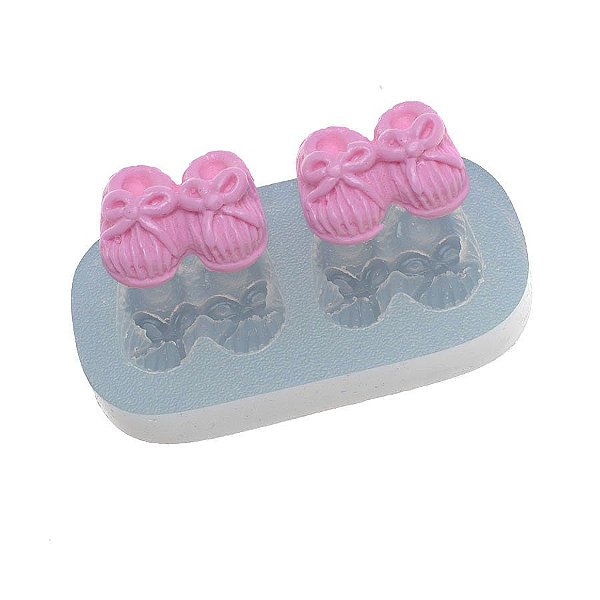 Molde de silicone Pares de Pantufas Ref. 377 Flexarte