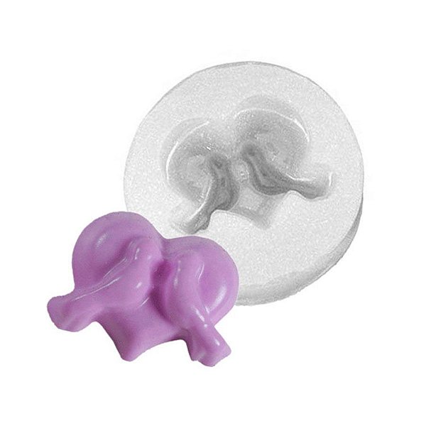Molde de silicone Coração com pombos Ref. 197 Flexarte