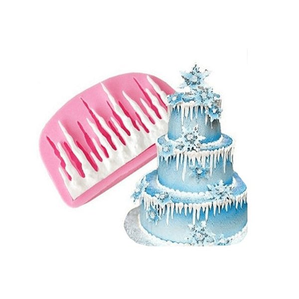 Molde de Silicone Decoração Gelo S331 Molds Planet Rizzo Confeitaria