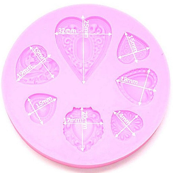 Molde de silicone Joias S126 Molds Planet Rizzo Confeitaria