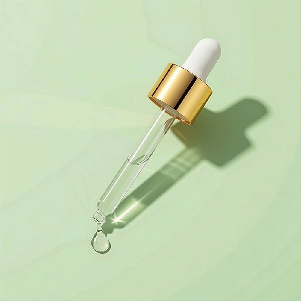 Conta Gotas Prime - Dourada e Branco - Rosca 18/410 - 8,5cm - 1 unidade - Rizzo