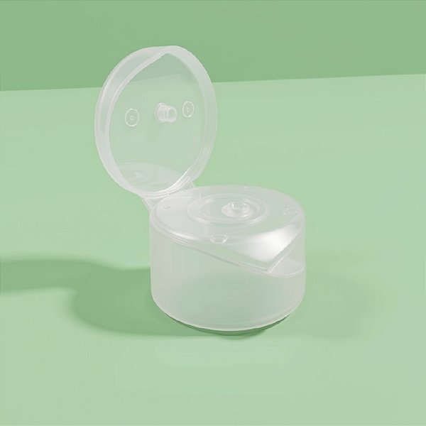 Tampa Flip Top SPA - Transparente - Rosca 24/410 - 1 unidade - Rizzo