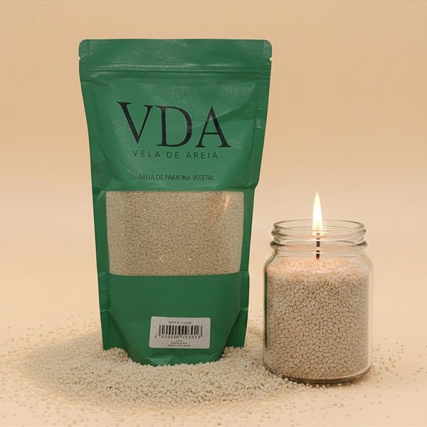 Cera Vegetal Areia Pronta para Vela - Bege - 500g - 1 unidade - Rizzo