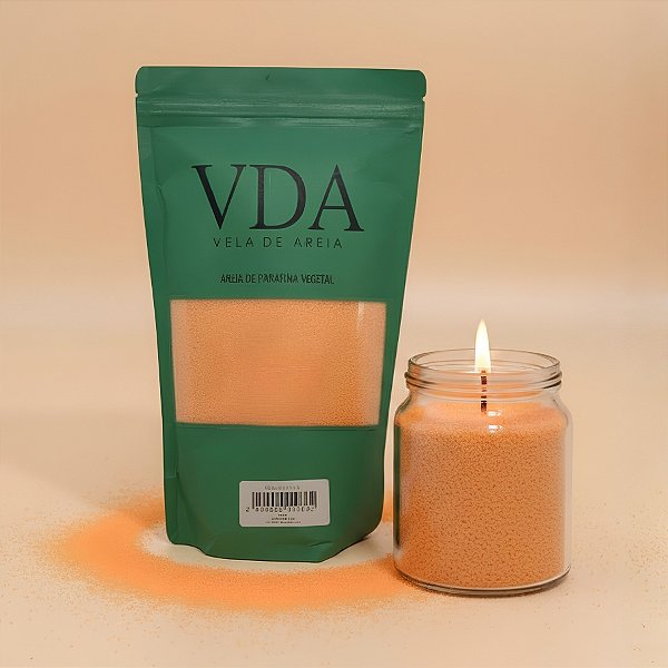 Cera Vegetal Areia Pronta para Vela - Laranja - 500g - 1 unidade - Rizzo