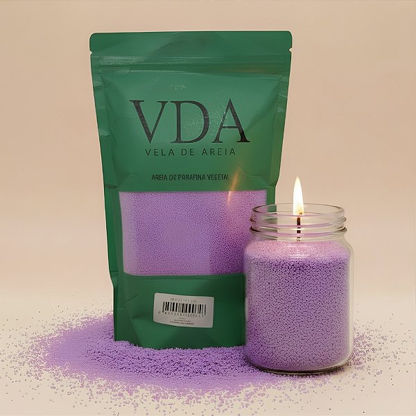 Cera Vegetal Areia Pronta para Vela - Pink - 500g - 1 unidade - Rizzo