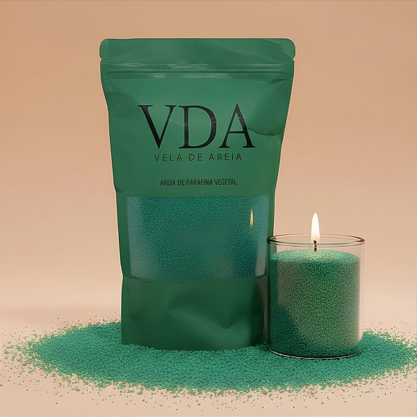 Cera Vegetal Areia Pronta para Vela - Verde - 500g - 1 unidade - Rizzo