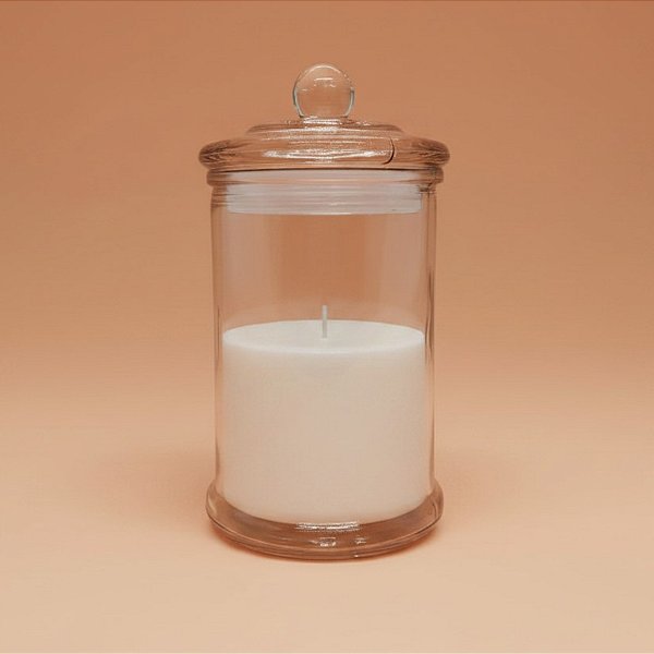 Pote de Vidro com Tampa - 7,5x15cm - 350ml - 1 unidade - Rizzo