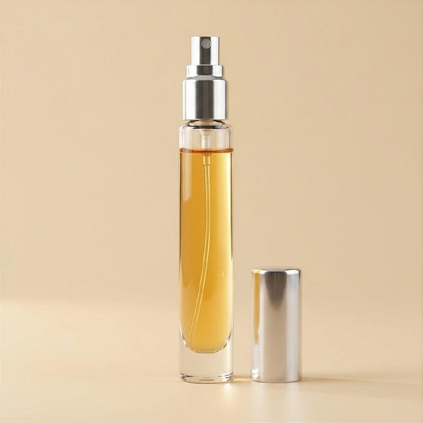 Frasco de Vidro Redondo com Tampa Spray Prata - 10ml - 1 unidade - Rizzo