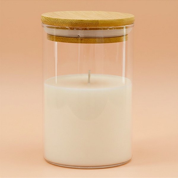 Pote de Vidro Hermético com Tampa de Bambu - 20x10cm - 1,4L - 1 unidade - Rizzo