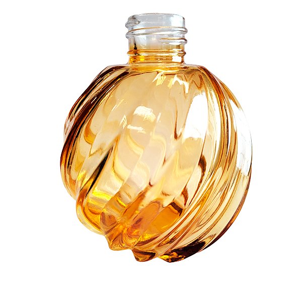 Frasco para Perfumaria de Vidro Redondo - Aspiral Mel - 280ml - 1 unidade - Rizzo