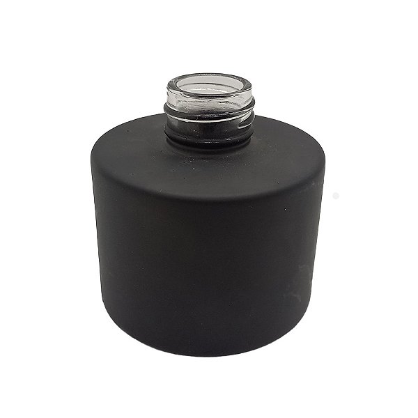 Frasco para Perfumaria de Vidro Redondo - Frasco Preto - 150ml - 1 unidade - Rizzo