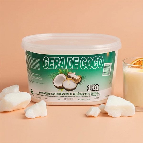 Cera de Coco para Vela - 1kg - 1 unidade - Rizzo