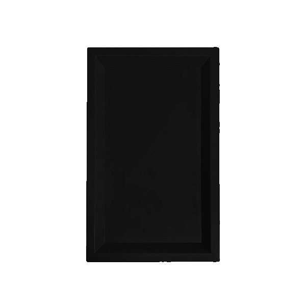 Bandeja retangular Plástico Preta - 31x19x2cm - 1 unidade - Rizzo
