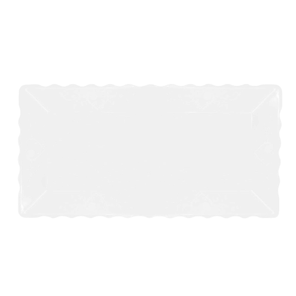 Bandeja Retangular Plástico Liso Cristal Transparente - 16x30cm - 1 Un - Rizzo