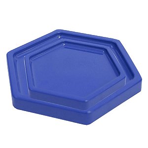 Bandeja Sextavada Azul Bic - 01 unidade - Só Boleiras - Rizzo Embalagens