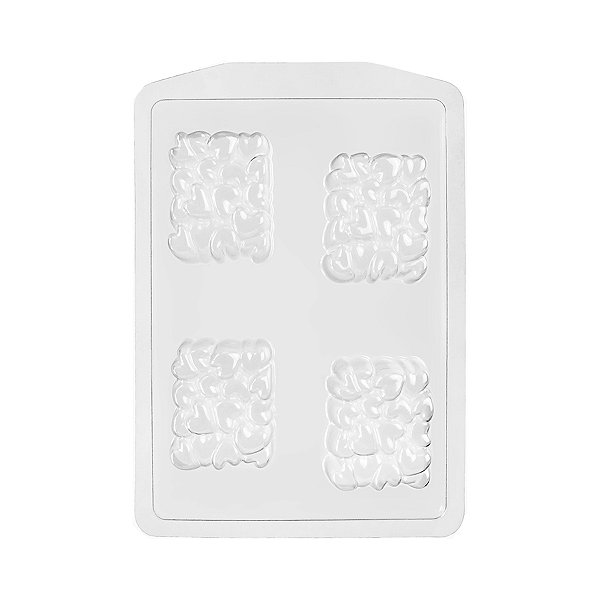 Forma de Acetato - Tablete Coração P - Ref. FP236  - 1 unidade - Crystal - Rizzo