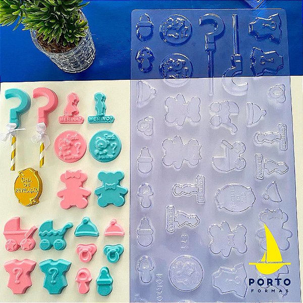Forma de Acetato Apliques Chá Revelação Ref 871 Porto Formas