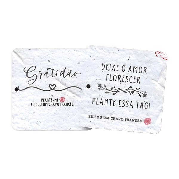 Tag Decorativa - Semente Plante Amor  - 10 unidades - Stickr - Rizzo