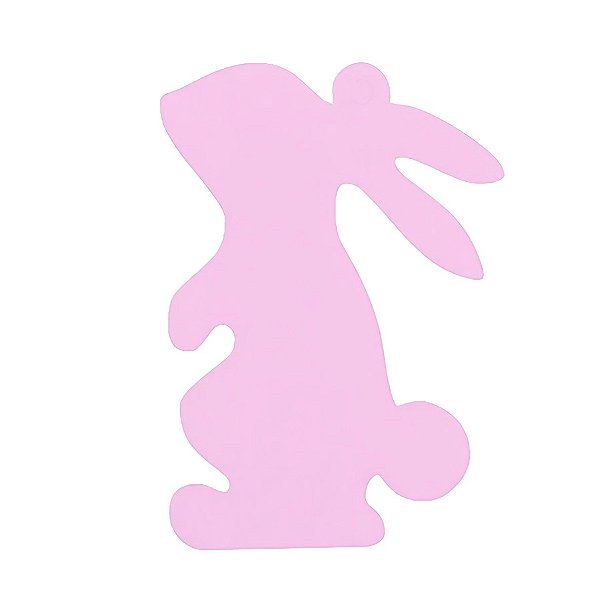 Tag Coelho de Páscoa Rosa - 7,5x10,5cm - 5 unidades - Rizzo