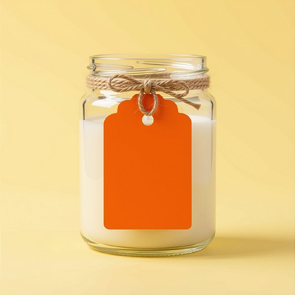 Tag Decorativa com Furo - Laranja - 10 unidades - Rizzo