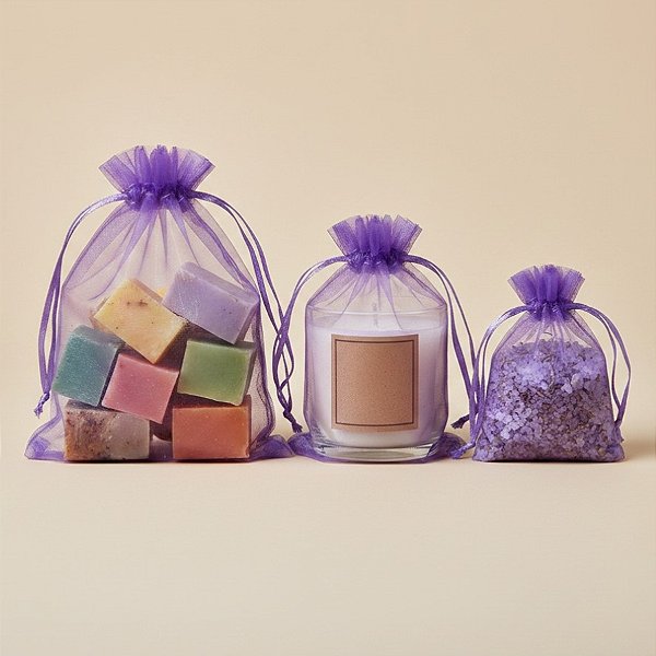 Saquinho de Organza - Roxo - 10 unidades - Rizzo