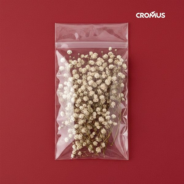 Saco Adesivado sem Furo - 6x12cm - 100 unidades - Cromus Embalagens