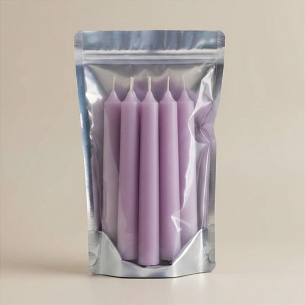 Saco de Papel Prata Frente Transparente Stand Up Pouch Zip 12x20x4cm - Hermético e Impermeável Dentro e Fora - 50 un