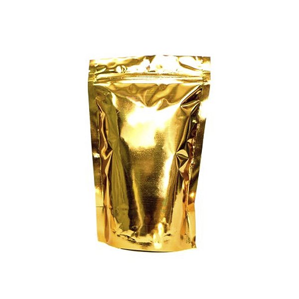 Saquinho Hermético Metalizado Dourado Com Frente Transparente - 13x20cm 10 Unidades - ArtLille -